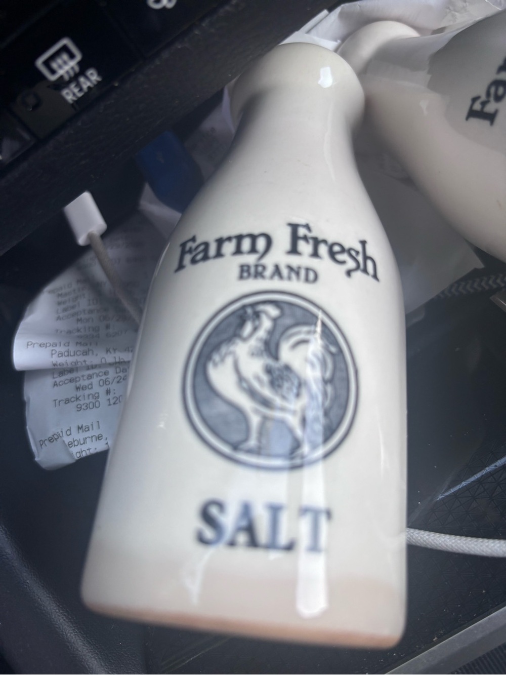 Brand White Ceramic Salt Shaker